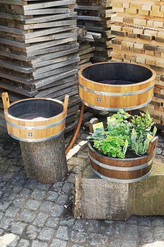 Holzpflanzkübel - Pflanzkübel Holz - Pflanzschale aus Holz