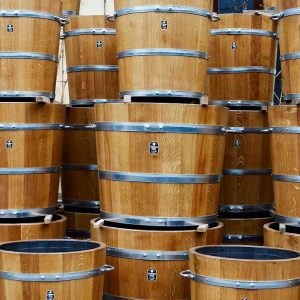 wooden plantpots